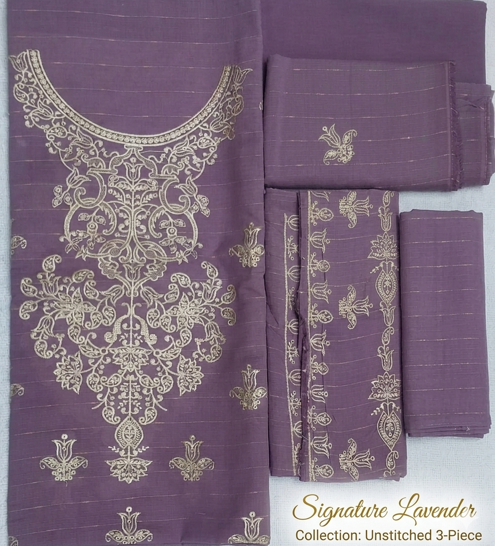 Full Embroidered Lawn 3pcs Suit ( Unstitched)