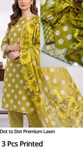 Dot to Dot premium lawn 3 pcs unstitched suit | High Quality Lawn
